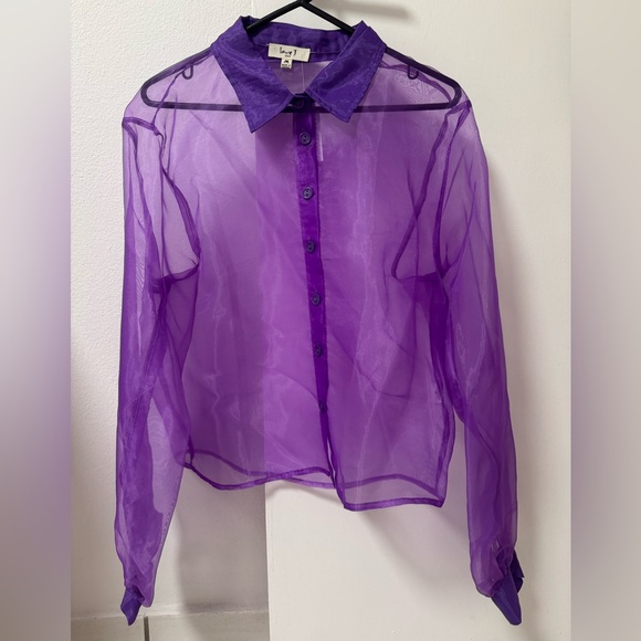 Chiffon Purple Blouse - Picture 1 of 1